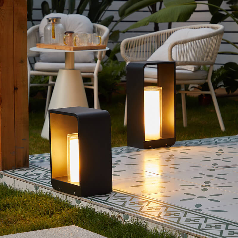 Solar-Laterne Außen Schwarz – LED Gartenleuchte mit Fernbedienung-Outdoor light-Lumensis-Klein-Dreifarbiges Licht + Fernbedienung-Lumensis