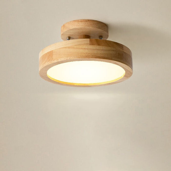 Skandi LED Deckenleuchte – Minimalistisches Design mit Holz-Sockel-Semi-Flush Mount Lighting-Lumensis-Small-Warmes Licht(3000K)-Lumensis