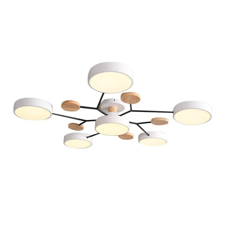 Skandinavische LED Deckenlampe – Mehrflammig in Weiß, Grün & Grau-Semi-Flush Mount Lighting-Lumensis-3+1-Weißes Licht (5000K)-Lumensis