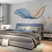 Feder-Wandkunst mit LED-Beleuchtung – Dimmbar & USB-betrieben – Modernes Wandbild-Lighting > Wall Lights > LED Wall Art-Lumensis-30 x 80 cm-Blau-Lumensis