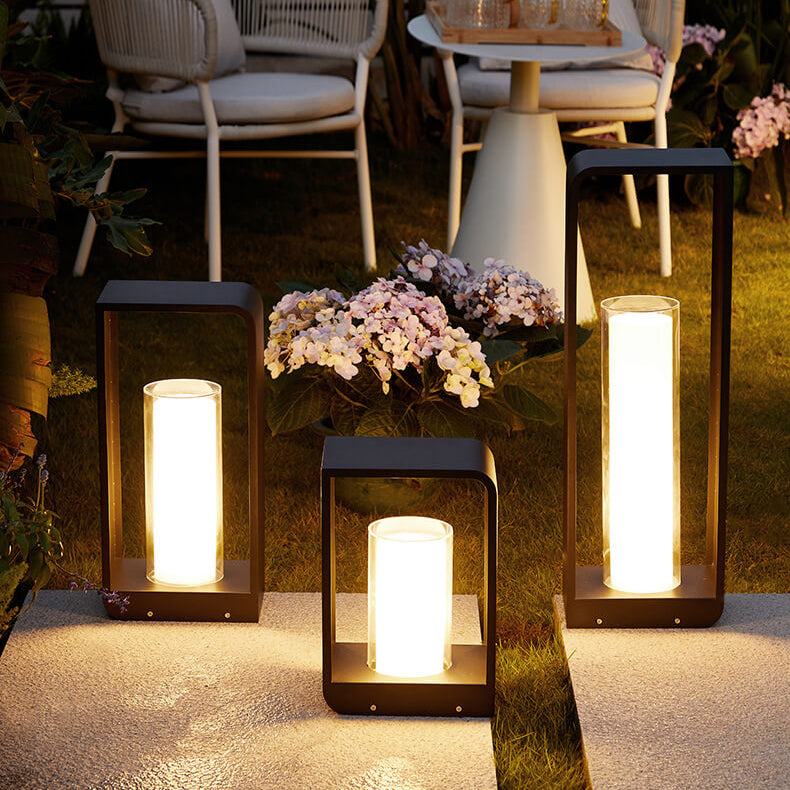 Solar-Laterne Außen Schwarz – LED Gartenleuchte mit Fernbedienung-Outdoor light-Lumensis-Klein-Warmes Licht (3000K)-Lumensis
