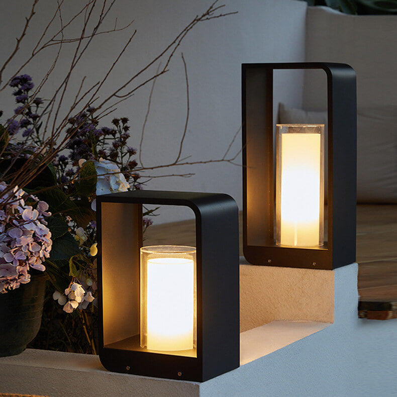 Solar-Laterne Außen Schwarz – LED Gartenleuchte mit Fernbedienung-Outdoor light-Lumensis-Klein-Warmes Licht (3000K)-Lumensis