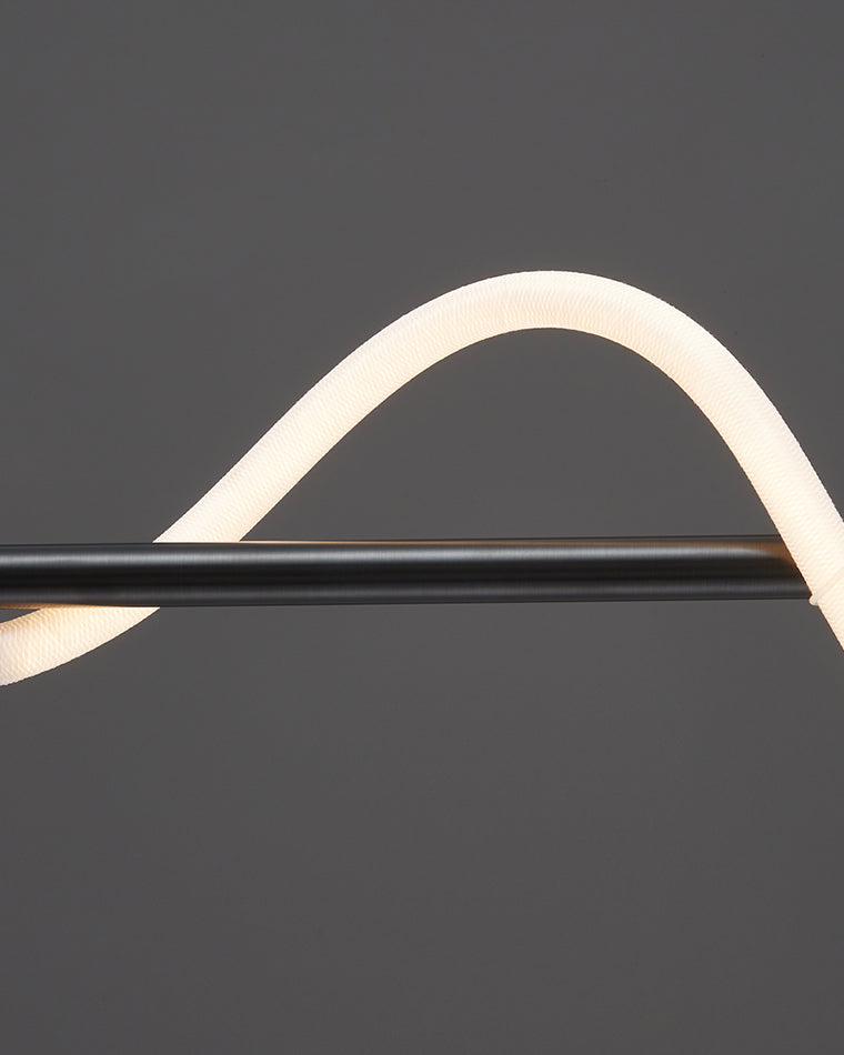 LED Pendelleuchte Wellen-Design – Moderne Designer-Hängelampe-Chandelier-Lumensis-Mattschwarz-110cm-Lumensis