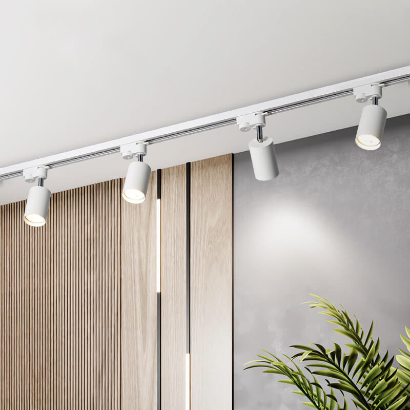 LED Schienensystem – Verstellbare Spotlights im Industrial Design-Flush Mount Lighting-Lumensis-4-flammig | Set inkl. Verbinder (150 cm)-Weiß-Lumensis