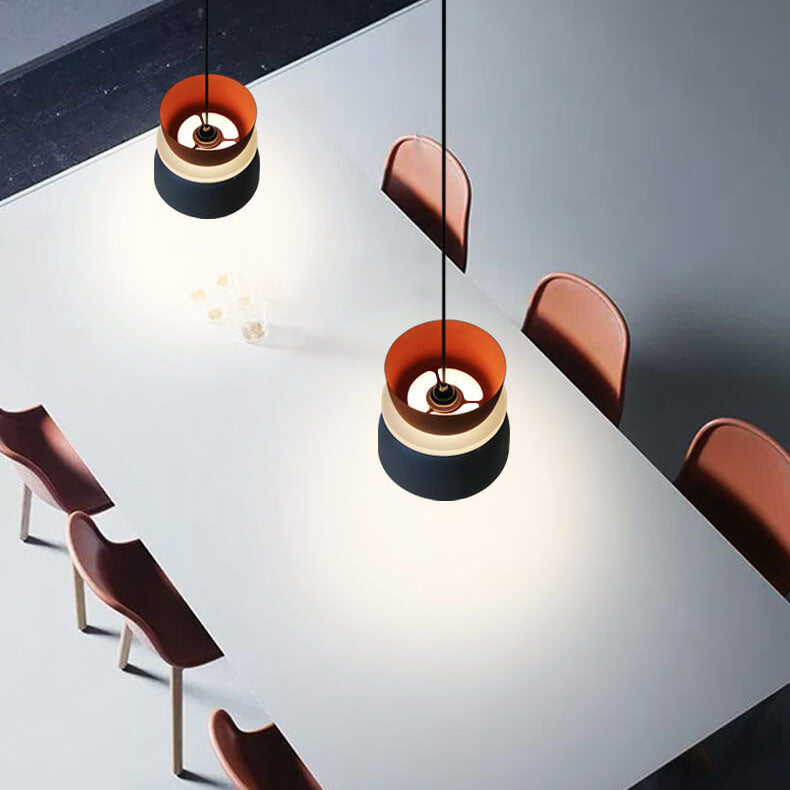 Designer LED Pendelleuchte – Buntes Color-Blocking & Nordic Style-Pendants-Lumensis-Small-Gelb & Rosa-100V-120V-Lumensis