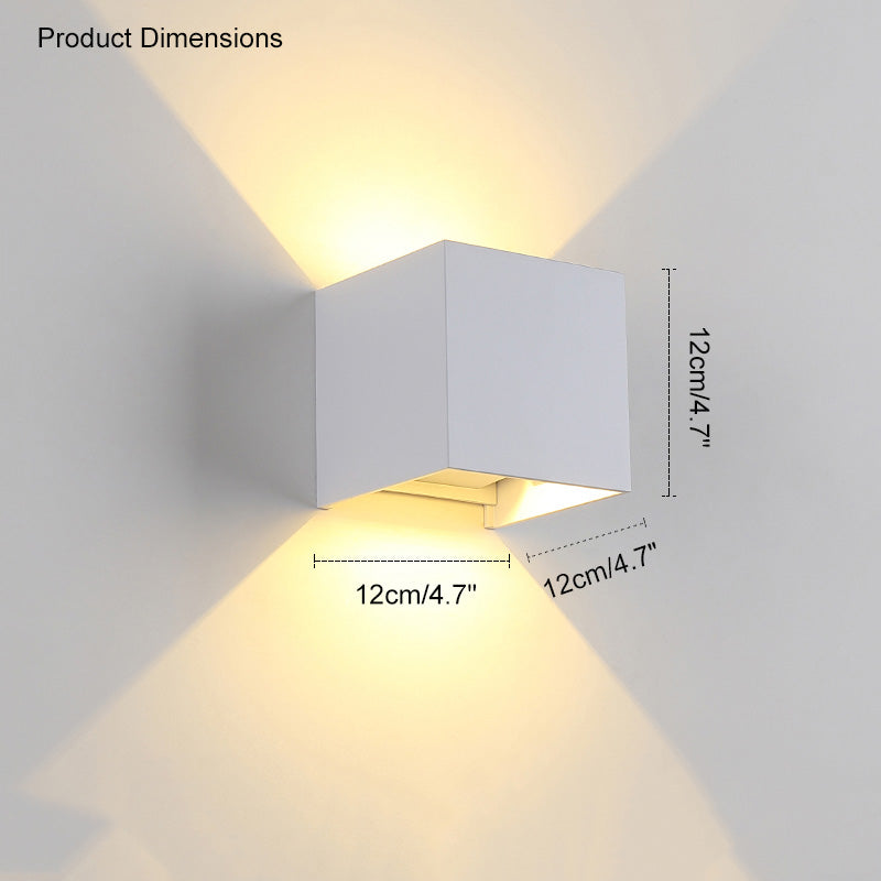 Quadratische Up-Down-Außenwandleuchte