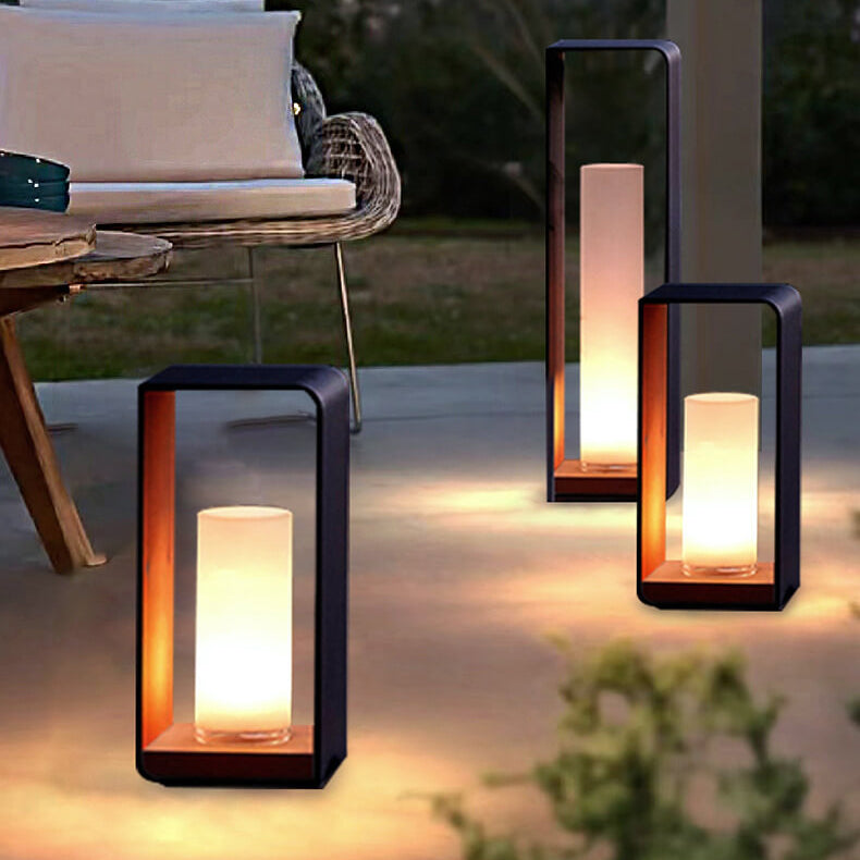 Solar-Laterne Außen Schwarz – LED Gartenleuchte mit Fernbedienung-Outdoor light-Lumensis-Klein-Warmes Licht (3000K)-Lumensis