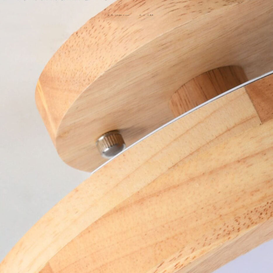 Skandi LED Deckenleuchte – Minimalistisches Design mit Holz-Sockel-Semi-Flush Mount Lighting-Lumensis-Small-Warmes Licht(3000K)-Lumensis
