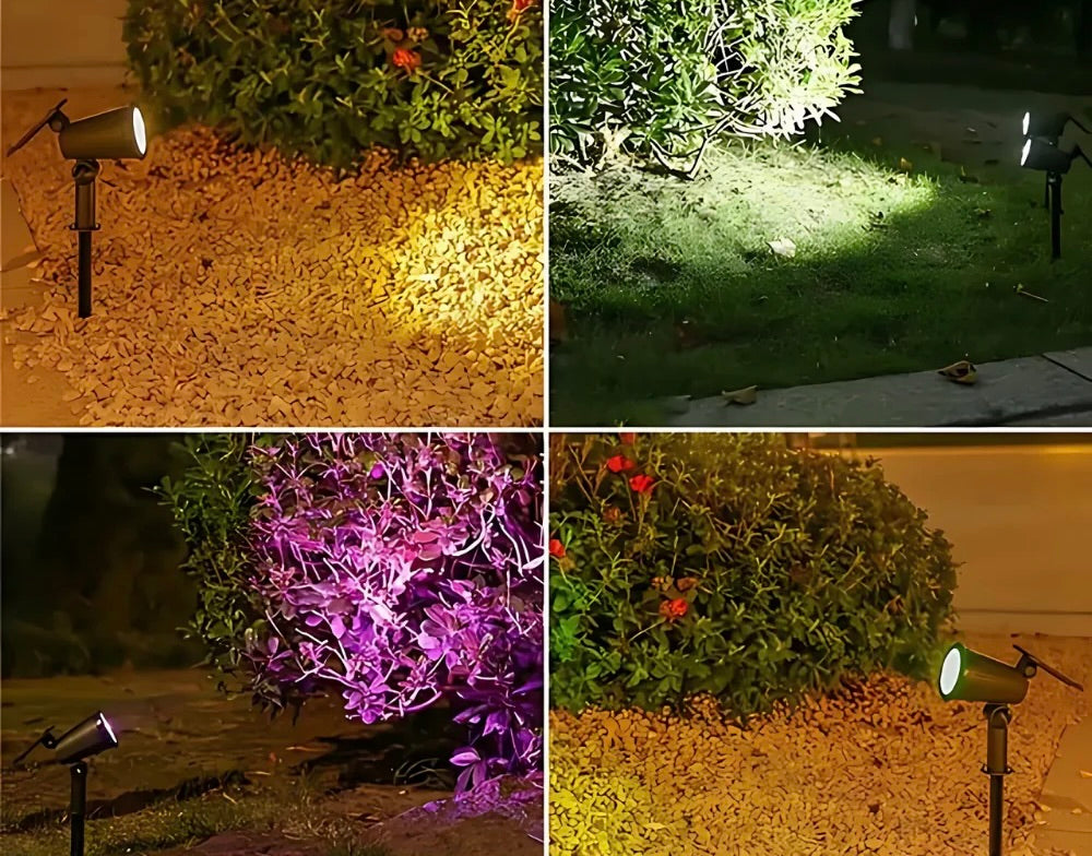 LED Solar-Gartenstrahler Alu – Verstellbarer Spot mit RGB & Warmweiß-Lighting > Outdoor Lighting > Landscape Lighting > Spotlights-Lumensis-1 Stück-Lumensis