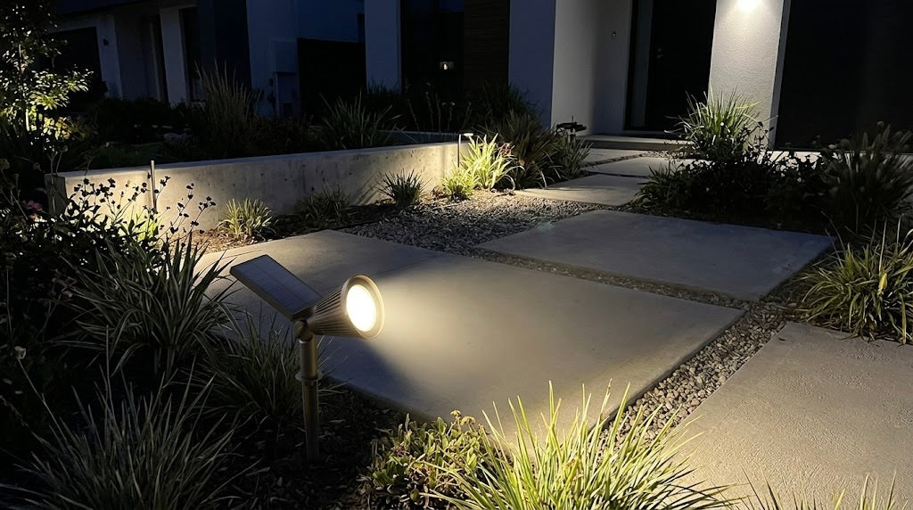 LED Solar-Gartenstrahler Alu – Verstellbarer Spot mit RGB & Warmweiß-Lighting > Outdoor Lighting > Landscape Lighting > Spotlights-Lumensis-1 Stück-Lumensis