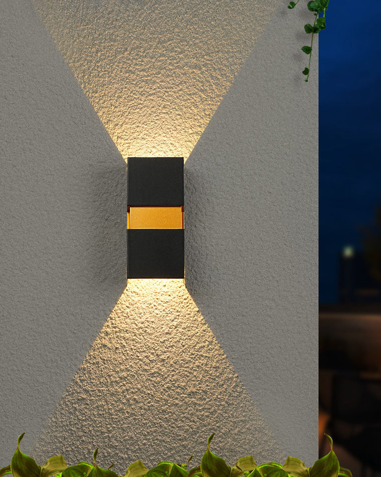 Goldene Up-Down-Außenwandleuchte