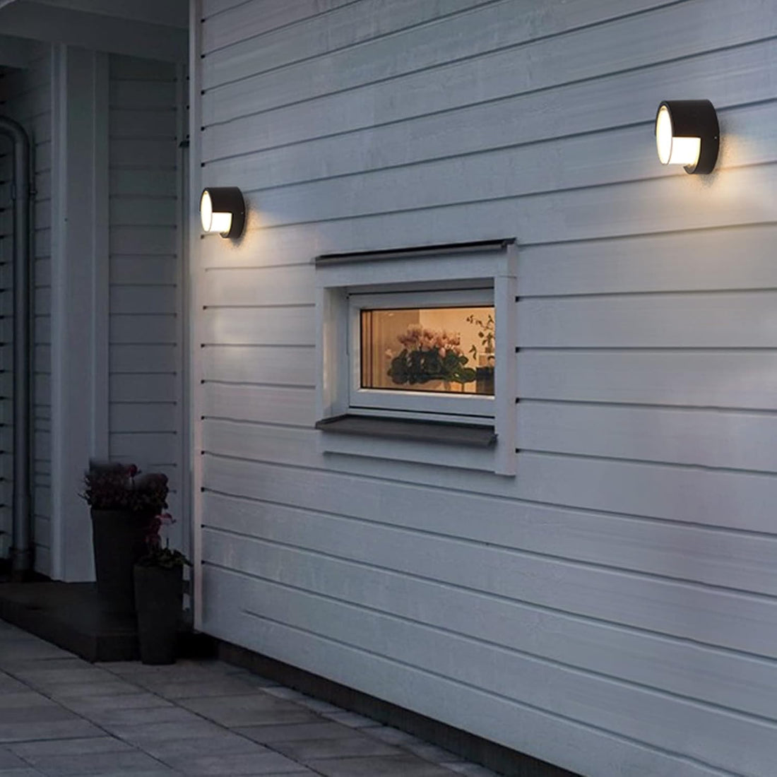 Runde Outdoor-Wandlampe