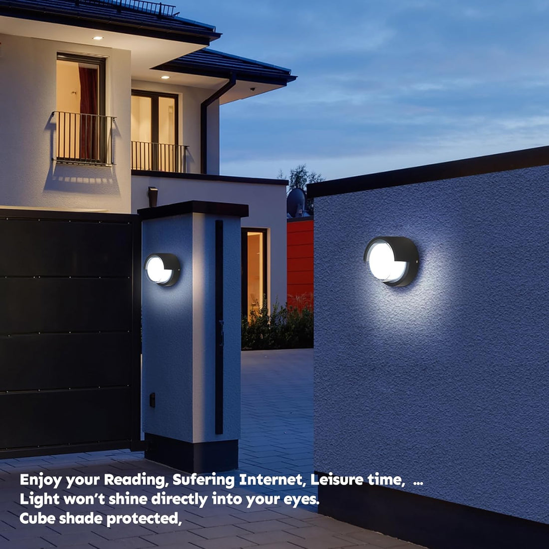 Runde Outdoor-Wandlampe