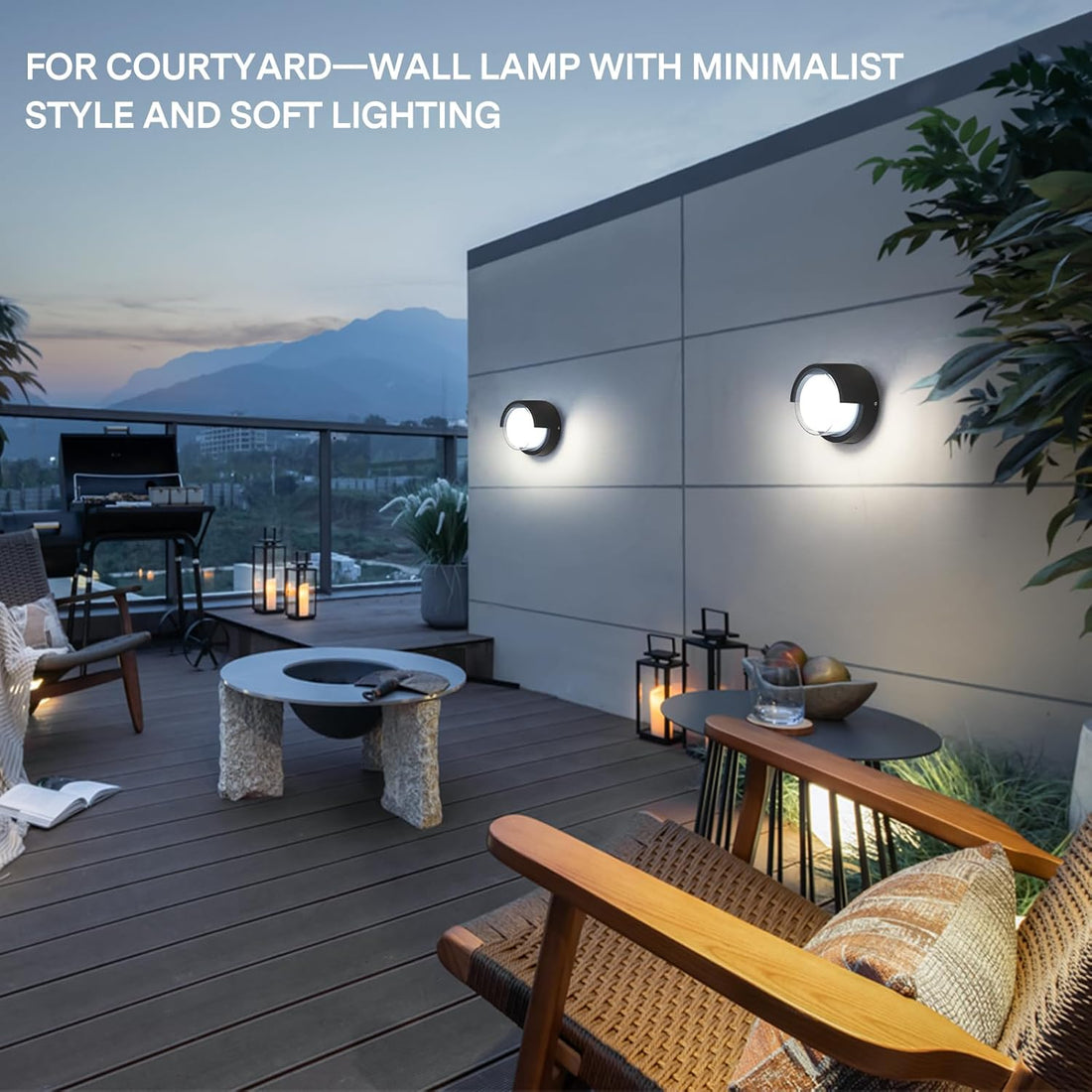 Runde Outdoor-Wandlampe