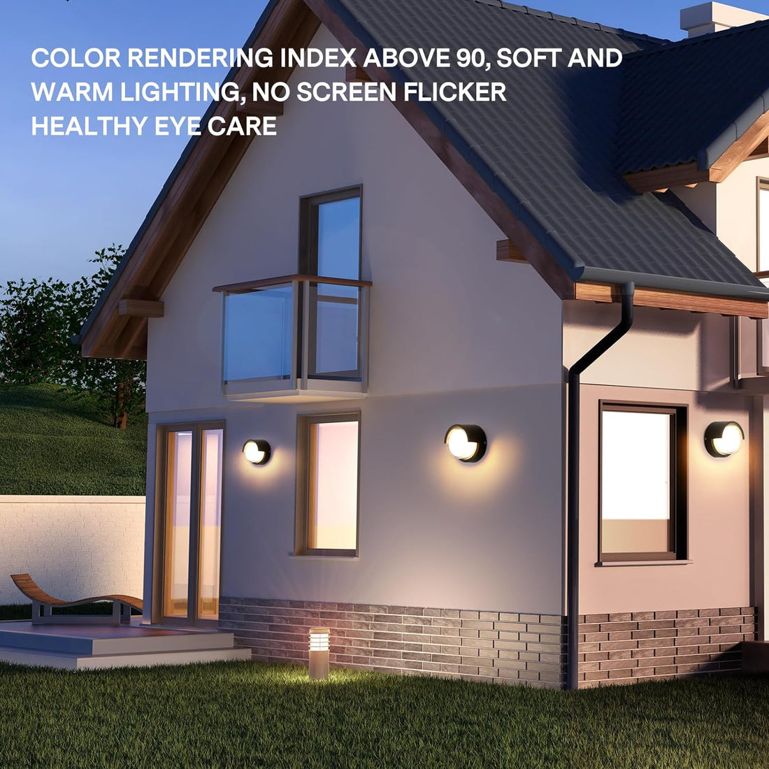 Runde Outdoor-Wandlampe