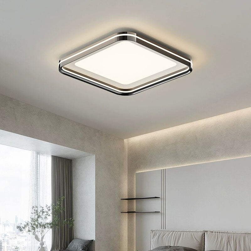 Stufenlos dimmbare LED Deckenlampe – Inkl. Fernbedienung & Farbauswahl-Flush Mount Lighting-Lumensis-Weißes Licht (5000K)-Weiß - Rund-Lumensis