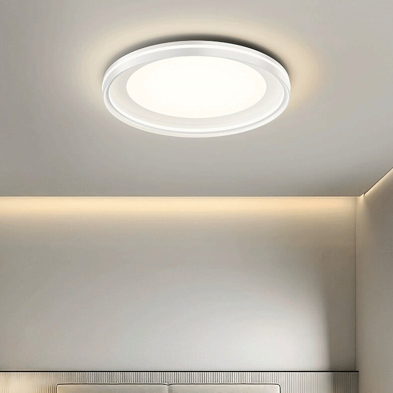 Stufenlos dimmbare LED Deckenlampe – Inkl. Fernbedienung & Farbauswahl-Flush Mount Lighting-Lumensis-Weißes Licht (5000K)-Weiß - Rund-Lumensis