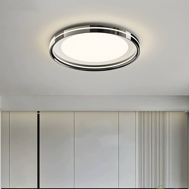 Stufenlos dimmbare LED Deckenlampe – Inkl. Fernbedienung & Farbauswahl-Flush Mount Lighting-Lumensis-Weißes Licht (5000K)-Schwarz - Rund-Lumensis
