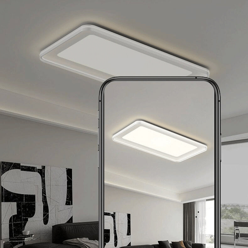 Stufenlos dimmbare LED Deckenlampe – Inkl. Fernbedienung & Farbauswahl-Flush Mount Lighting-Lumensis-Weißes Licht (5000K)-Weiß - Rund-Lumensis