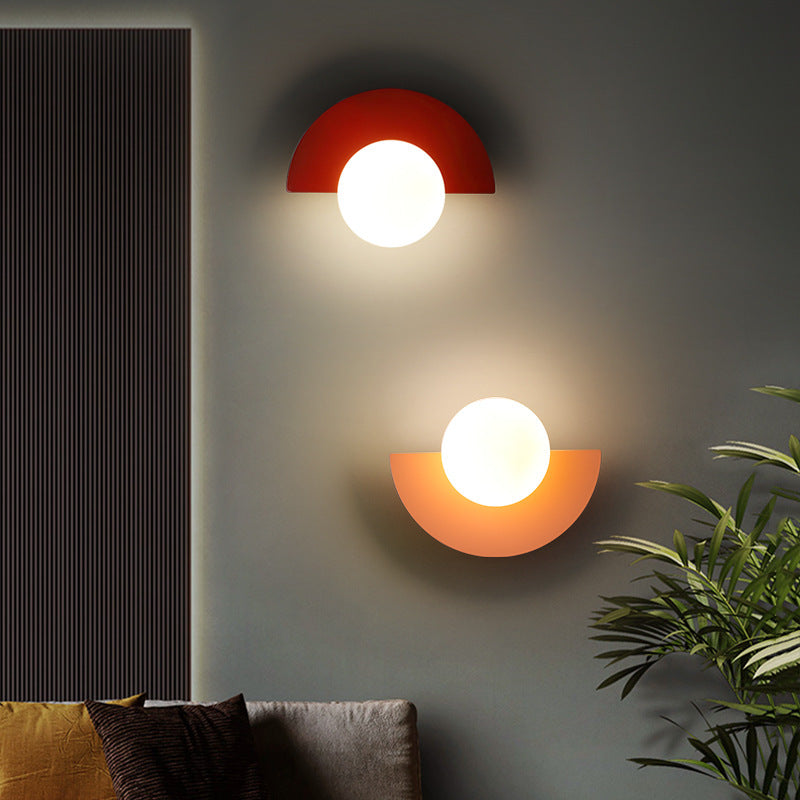 Geometrische LED Wandleuchte – Modernes Designer-Licht mit Farbakzenten-Wall Lights-Lumensis-Rot-100V-120V-Lumensis