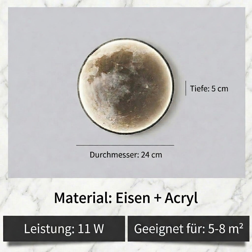 LED Mond-Wandleuchte 3D – Realistisches Design mit Fernbedienung-Lumensis-24cm-Weißes Licht 6000k-Lumensis