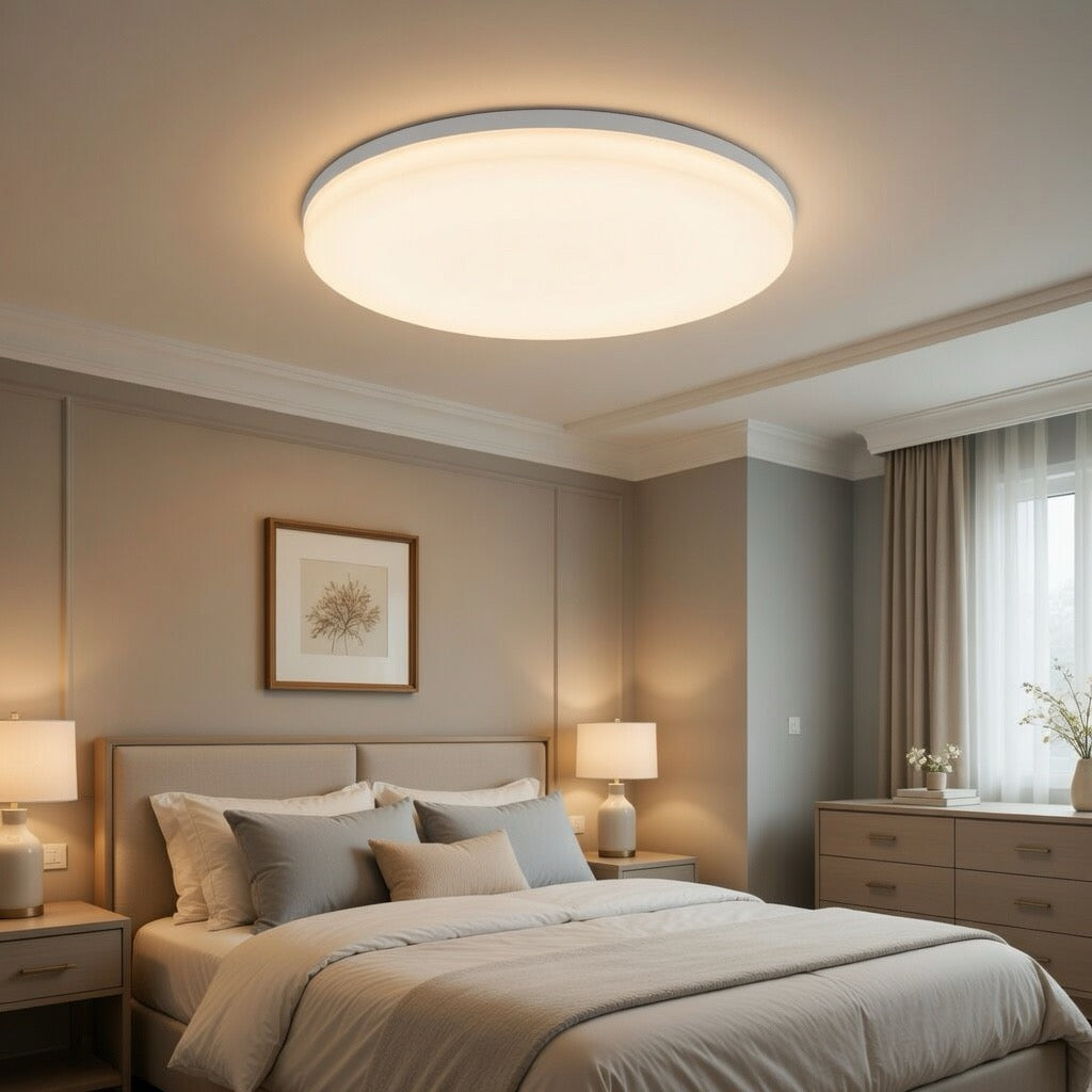 Minimalistische LED Deckenleuchte Rund – Ultraflaches Design & Blendfreies Licht-Lumensis-Kaltes Weiß-30CM-48W-Lumensis