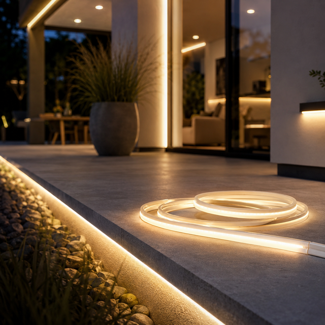 COB LED Streifen Outdoor 220V – helles Lichtband mit 288 LEDs/m für Garten, Terrasse & Innenräume