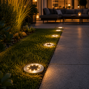 Solar Bodenleuchten Garten – flache LED Bodenspots für Wege & Einfahrt
