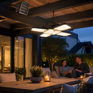 Solar Hängeleuchte Vintage IP65 – LED Pendelleuchte Außen mit Zugschalter & Akkuanzeige