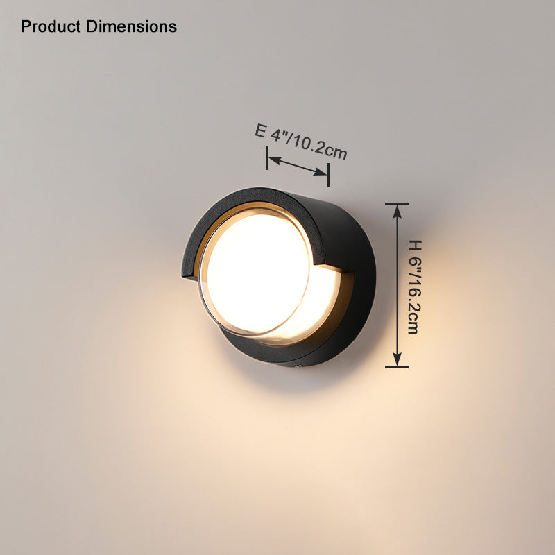 Runde Outdoor-Wandlampe