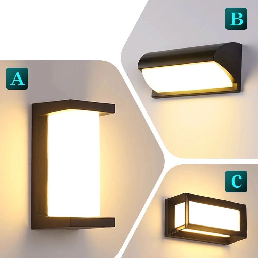 Quadratische LED-Außenwandleuchte