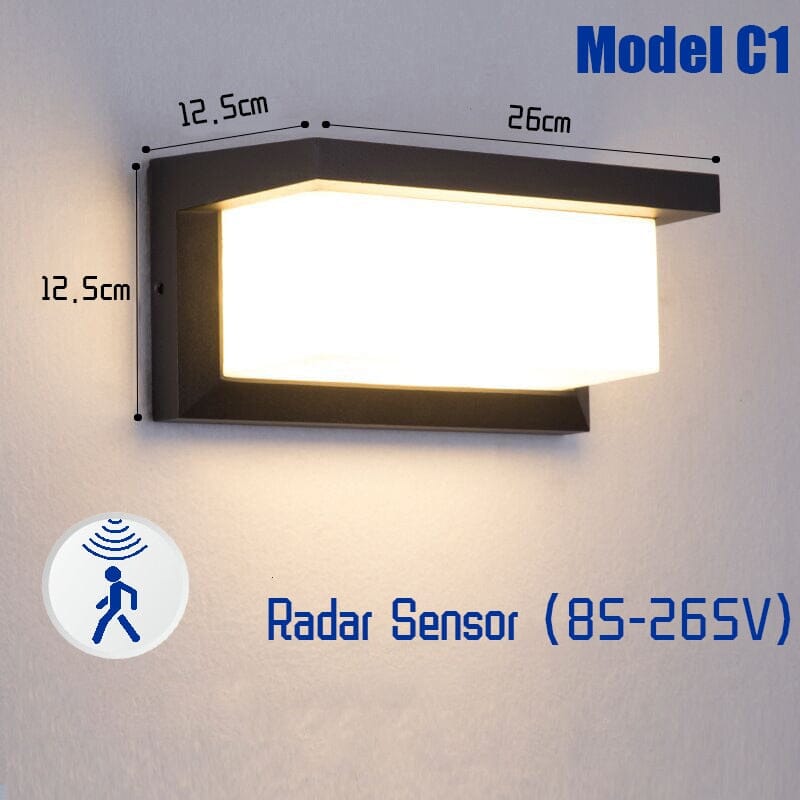 LED-Außenwandleuchte mit Sensor