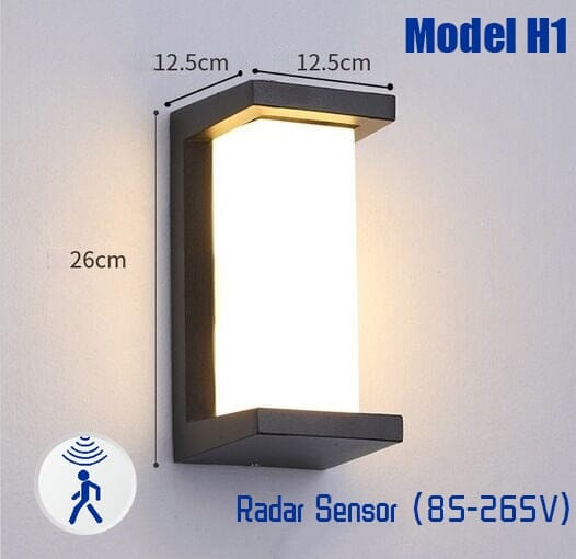LED-Außenwandleuchte mit Sensor