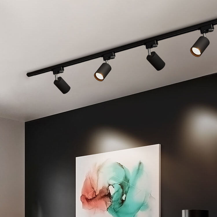 LED Schienensystem – Verstellbare Spotlights im Industrial Design-Flush Mount Lighting-Lumensis-4-flammig | Set inkl. Verbinder (150 cm)-Schwarz-Lumensis