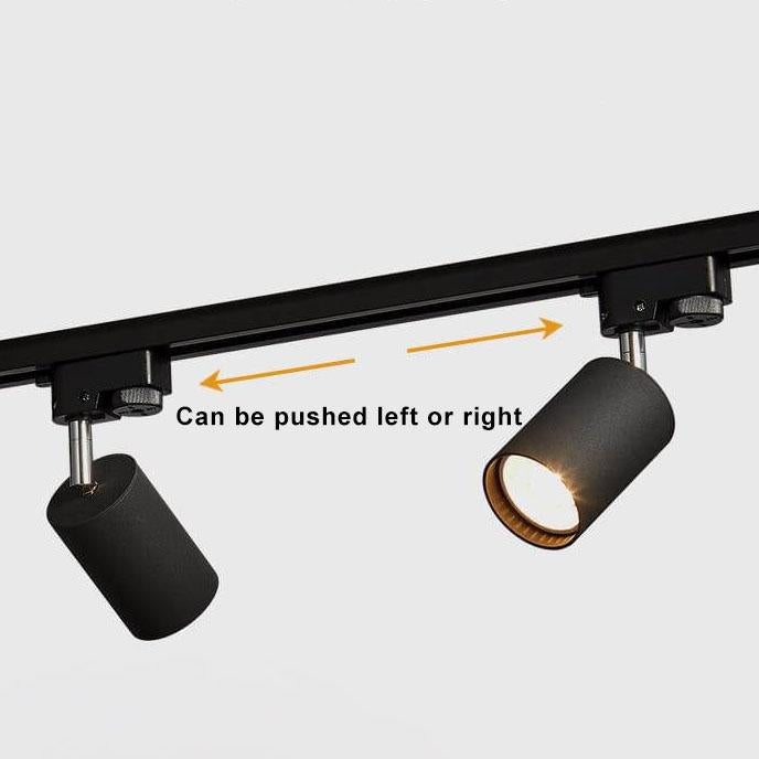 LED Schienensystem – Verstellbare Spotlights im Industrial Design-Flush Mount Lighting-Lumensis-3-flammig | 100 cm Schiene-Schwarz-Lumensis