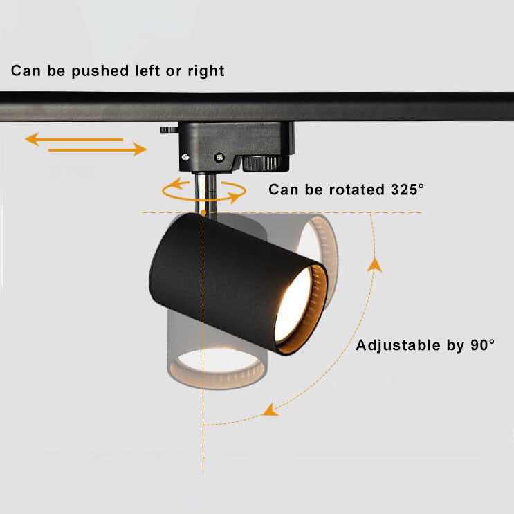 LED Schienensystem – Verstellbare Spotlights im Industrial Design-Flush Mount Lighting-Lumensis-3-flammig | 100 cm Schiene-Schwarz-Lumensis
