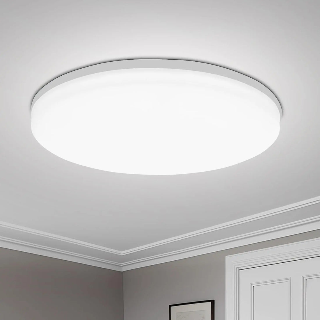 Minimalistische LED Deckenleuchte Rund – Ultraflaches Design & Blendfreies Licht-Lumensis-Kaltes Weiß-30CM-48W-Lumensis