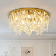 Luxus Kristall-Kronleuchter in Gold – Moderne Deckenleuchte mit E14 LED-Lumensis-50x36cm-Kaltes Licht-Lumensis