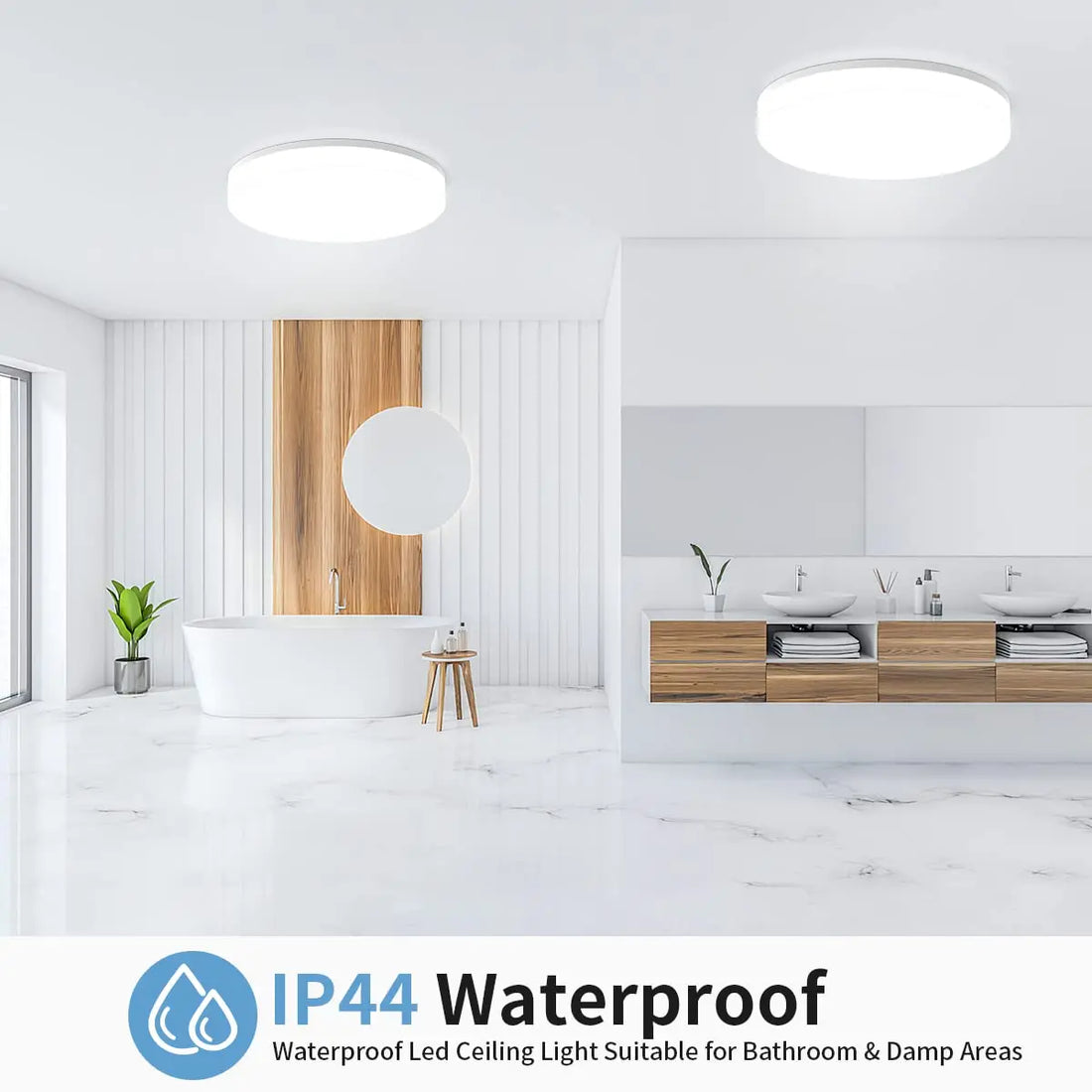 Minimalistische LED Deckenleuchte Rund – Ultraflaches Design & Blendfreies Licht-Lumensis-Kaltes Weiß-30CM-48W-Lumensis