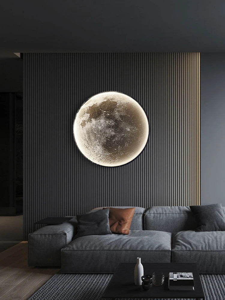 LED Mond-Wandleuchte 3D – Realistisches Design mit Fernbedienung-Lumensis-24cm-Weißes Licht 6000k-Lumensis