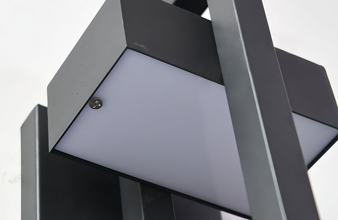 LED Außen-Wandleuchte Edelstahl Schwarz – Modern & IP65 Wetterfest-Outdoor light-Lumensis-35cm / 14