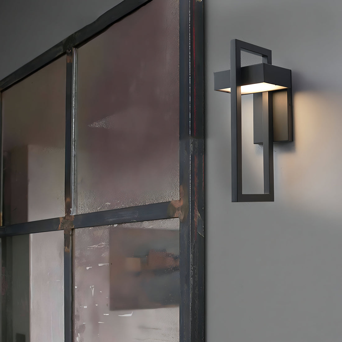 LED Außen-Wandleuchte Edelstahl Schwarz – Modern & IP65 Wetterfest-Outdoor light-Lumensis-35cm / 14