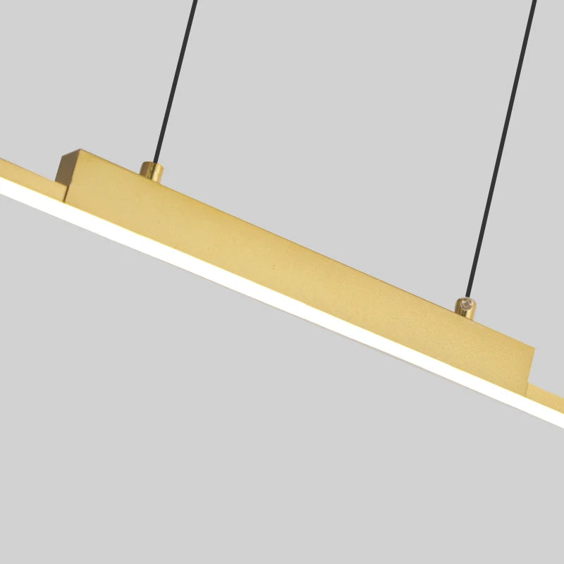 Lineare LED Pendelleuchte – Minimalistische Hängelampe für den Esstisch-Lumensis-Gold | 3 Lichtfarben (ohne Fernbedienung)-Lumensis
