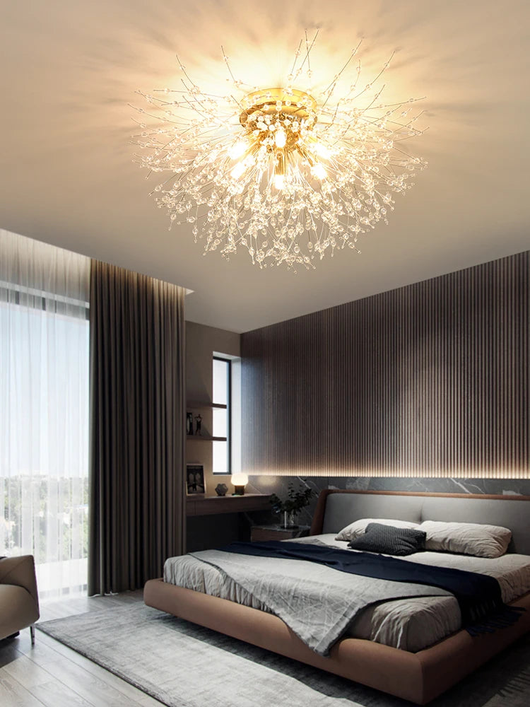 LED Deckenlampe Pusteblume – Florale Designerleuchte in Gold & Silber-Ceiling lamps-Lumensis-4 Köpfe Silber-Weißes Licht-Lumensis