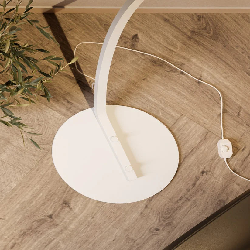 Designer LED Bogenlampe Modern – Ultraschlanke Stehleuchte-Lumensis-Weiß-Lumensis