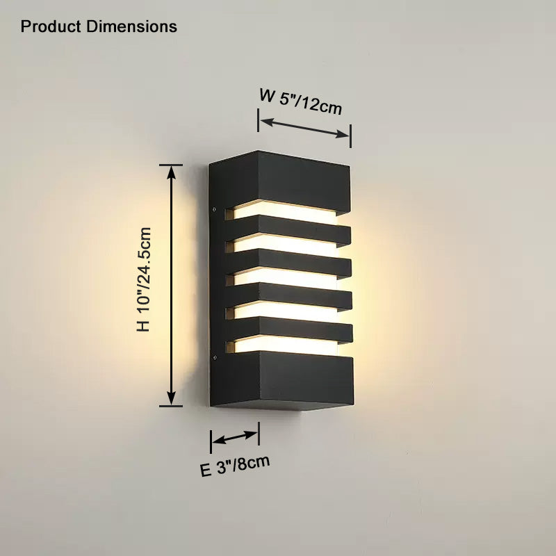Außenwandleuchte mit Gitterdesign
