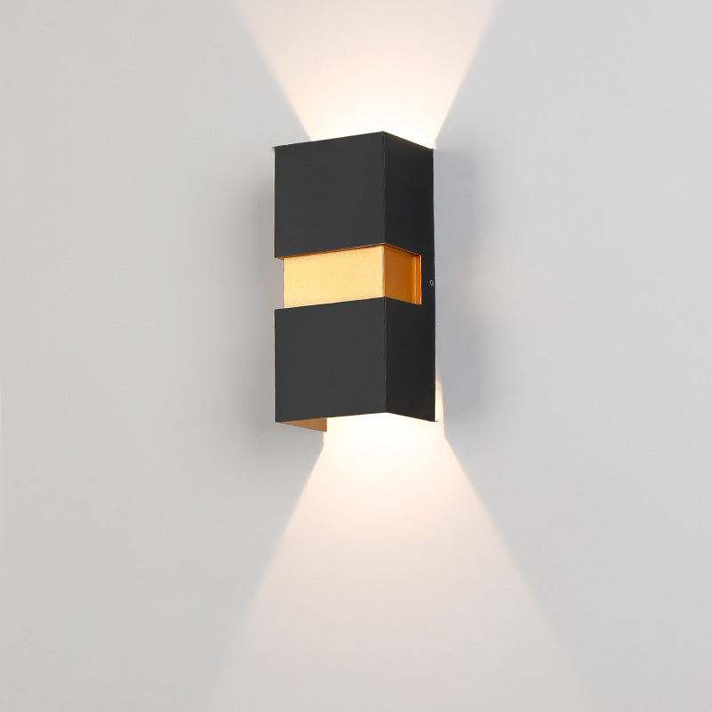 Goldene Up-Down-Außenwandleuchte