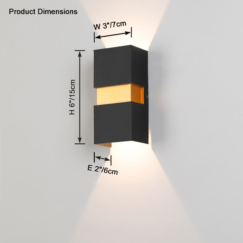 Goldene Up-Down-Außenwandleuchte