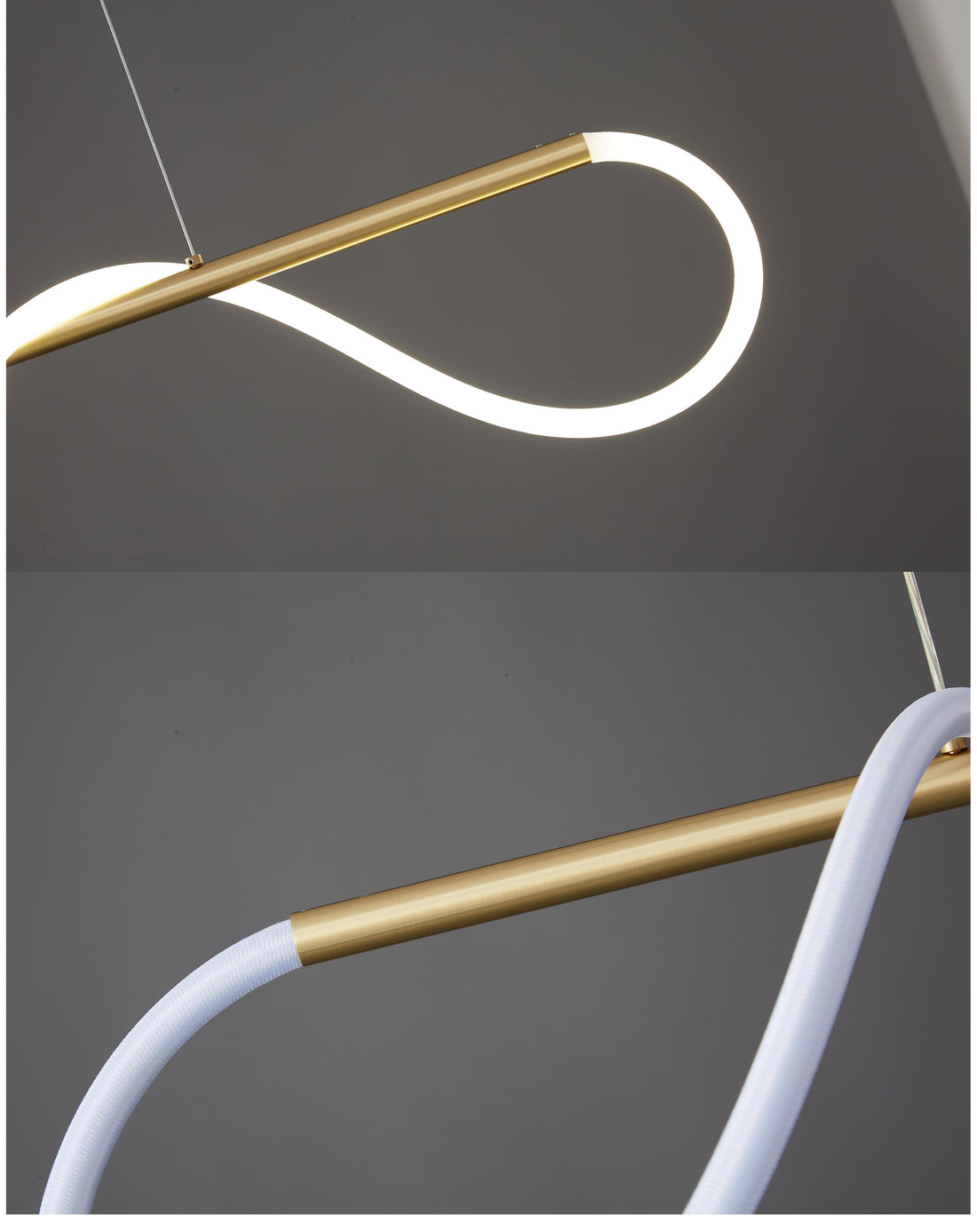 LED Pendelleuchte Wellen-Design – Moderne Designer-Hängelampe-Chandelier-Lumensis-Mattschwarz-110cm-Lumensis