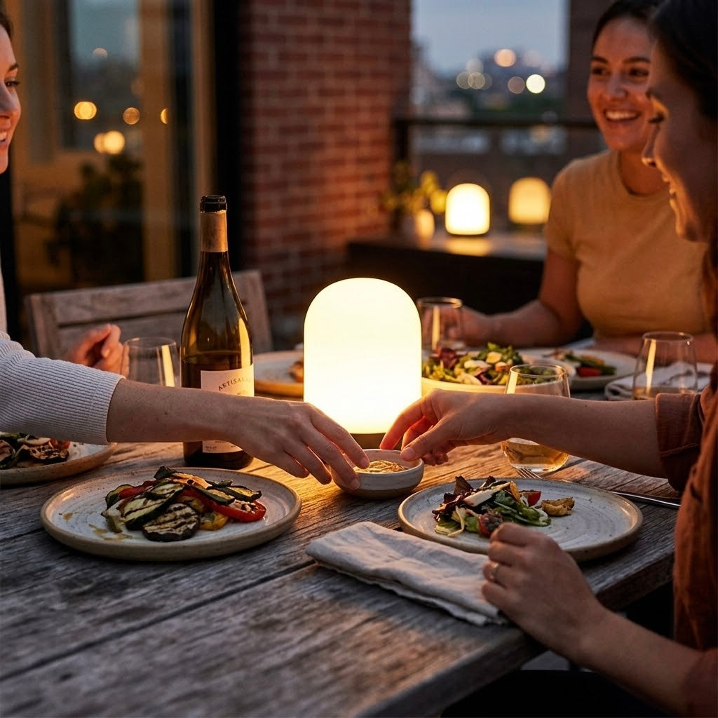 Tragbare Solar LED-Laterne – USB aufladbar & Wasserdicht IP65-Lighting > Table & Floor Lamps > Table Lamps > LED Table Lamps-Lumensis-3000K-1 PCS-Lumensis